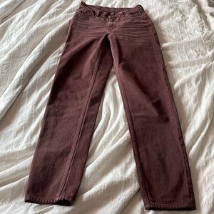 MOTHER Snacks! High Waisted Twizzy Skimp in Brown